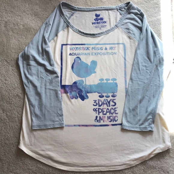 ☮️ HP ☮️ NWT Lucky Brand Woodstock raglan top - Picture 6 of 8